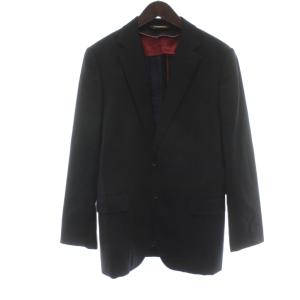 Paul Stuart スーツ セットアップ ジャケット パンツ スラックス センターベント ウール 46L 黒 ブラック 2つボタン