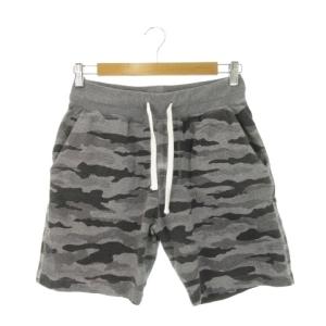 LOUNGEWEAR ショートパンツ スウェット ロゴ 迷彩柄 カモフラ 総柄 S グレー /AH15
