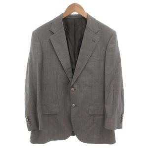 BURBERRY LONDON スーツ セットアップ ジャケット パンツ シルク混 ホースロゴ ボタン 165 グレー /FF GY44