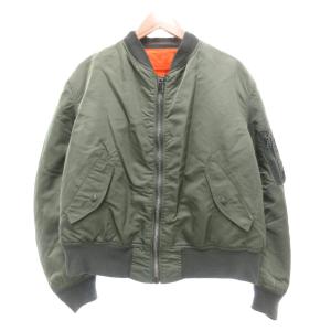MA-1 中綿ジャケット リバーシブル ナイロン USA製 L カーキ オレンジ MIL-J-82790J