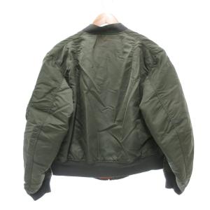 ALPHA INDUSTRIES MA-1 中綿ジャケット リバーシブル ナイロン USA製 L カーキ オレンジ MIL-J-82790J