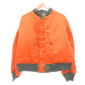 ALPHA INDUSTRIES MA-1 中綿ジャケット リバーシブル ナイロン USA製 L カーキ オレンジ MIL-J-82790J