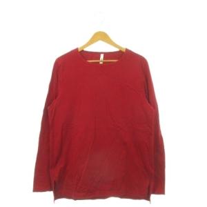 長袖Tシャツ 2 赤 レッド 無地 ラウンドネック 長袖 AJ61-252 /AH23 GY01