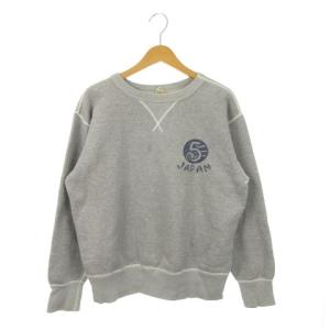 スウェットシャツ L グレー 長袖 ラウンドネック ロゴプリント /MN5 GY01