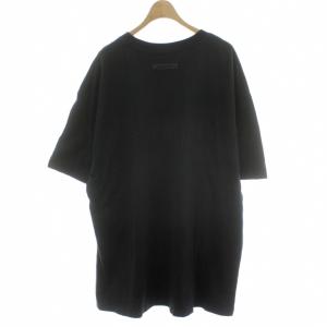 Tシャツ カットソー バックロゴ ラバーロゴ 半袖 黒 ブラック /PP GY01