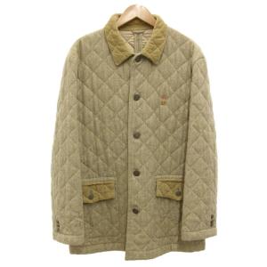 キルティング中綿ジャケット M ベージュ
