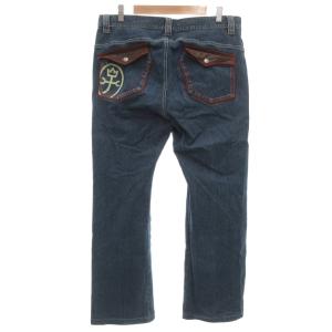 CASTELBAJAC ジーンズ 90 インディゴブルー 赤ステッチ ストレートレッグ 7611-1713A /UO GY44