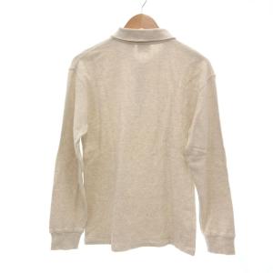 L.L.BEAN ポロシャツ ワッフル生地 S ナチュラルカラー 長袖 /UO GY44
