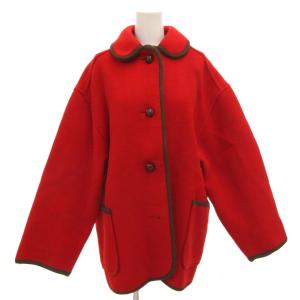 ヴィンテージ ウールコート 裏地ノバチェック 2 レッド