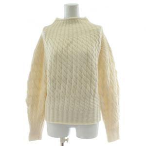 22AW LANA CASH 2 SCULPTED T NK ケーブルニット ボトルネック セーター ウール