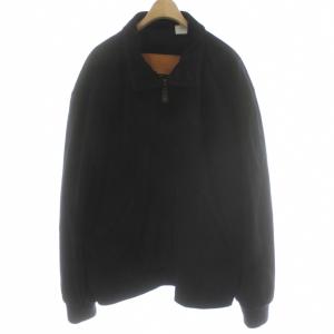 ワークジャケット ジップアップ 牛革 レザー 長袖 アウター M ネイビー 紺色 1951 /PP GY44