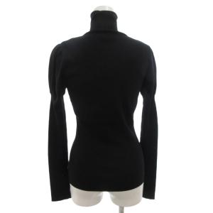FOXEY BOUTIQUE タートルネックセーター ニット ウール 40 黒 ブラック 長袖 パフスリーブ /FF GY44