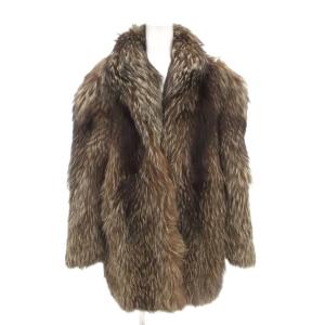 銀サガ ファーコート 13 フォックスファー ブラウン