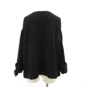 VALENTINO HIVER 2008 ノーカラー ボレロ カーディガン フリル 黒 ブラック /JS GY19