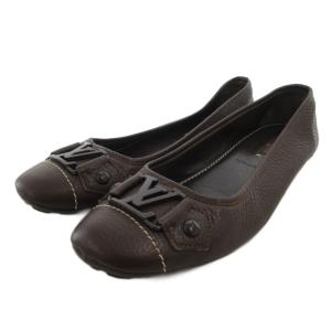 バレエシューズ LVロゴ 37 ブラウン