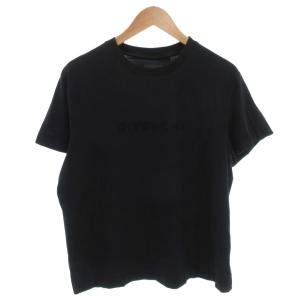Tシャツ M 黒 ブラック クルーネック 半袖 パイルロゴ BW707Z30NH /FF GY19