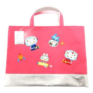 タグ付き トートバッグ スペース アップリケ ワッペン ピンク /JS GY19