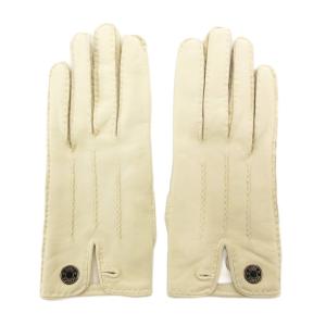 レザーグローブ 手袋 セリエボタン 6.5 白 ホワイト /JS AA GY19