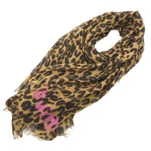 M74461 ETOLE レオパード柄 ストール ブラウン ブラック