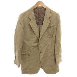 テーラードジャケット リネン混 52 ベージュ ノッチドラペル /FF GY19