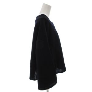 MARNI ニットソー カットソー ウール 38 黒 ブラック ボートネック 長袖 オーバーサイズ /FF GY19