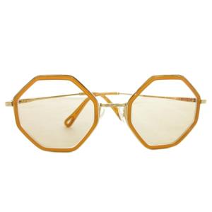 サングラス メガネ アイウェア 5022 140 ゴールドカラー ジオメトリック型 フルリム CE2142