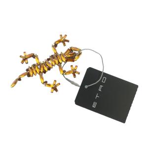 ブローチ アクセサリー タグ付き ピンズ トカゲ タグ付き ゴールド色 オレンジ GY19 /MQ