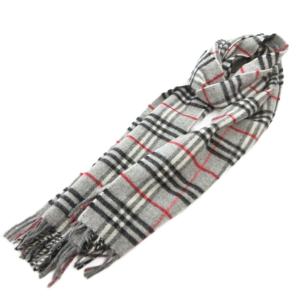 ヴィンテージ マフラー チェック柄 グレー