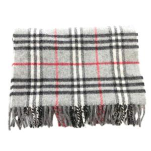 burberrys ヴィンテージ マフラー チェック柄 グレー