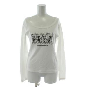 F**K BEARS チビTシャツ F 白 ホワイト ベアプリント ラウンドネック 長袖 カットソー 01231CL02
