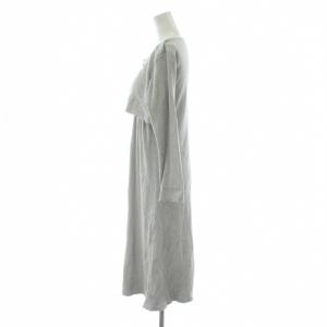 gelato pique 24SS マタニティリブワンピース F グレー ラウンドネック 長袖 ロング丈 PWCO241268 /PP