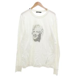 Tシャツ ロンT 長袖 マリリンモンロー プリント 54 白 ホワイト /JS GY01