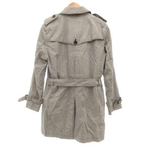 BURBERRY BLACK LABEL トレンチコート シングル M 白 ホワイト 黒 ブラック 千鳥柄 ライナー ベルト付き /UO GY01