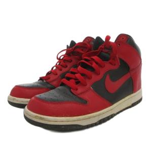 NIKE DUNK HIGH スニーカー 27.5 レッド ブラック 317982-021