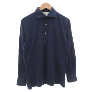 ポロシャツ M 青 ブルー プルオーバー 長袖 /FF GY03