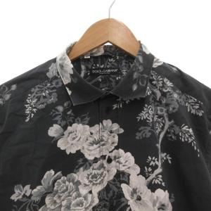 DOLCE&GABBANA 柄シャツ カジュアル 42 グレー 花柄 長袖 /FF GY03