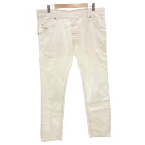 KROOLEY-NE デニムパンツ ジーンズ テーパード 32 白 ホワイト ロゴ /FF GY03