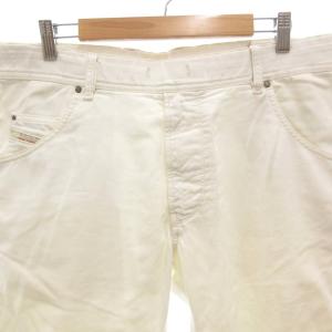 DIESEL KROOLEY-NE デニムパンツ ジーンズ テーパード 32 白 ホワイト ロゴ /FF GY03