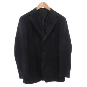 テーラードジャケット ウール 50 紺 ネイビー 無地 長袖 2つボタン /FF GY03