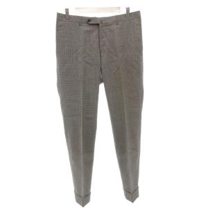 テーパードパンツ スラックス ウール 50 グレー 千鳥柄 センタープレス /FF GY0