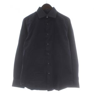シャツ 長袖 40/15 3/4 紺 ネイビー /XZ GY03
