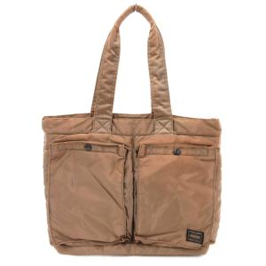 タンカー TANKER トートバッグ ナイロン ロゴ 茶 ブラウン /JS GY03