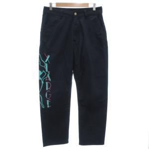 ペイントワークパンツ PAINTED WORK PANTS ストレート ジップフライ ロゴプリント 32