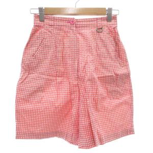 スポーツ SPORTS ヴィンテージ ハーフパンツ ショート ショーツ チェック柄 M ピンク オレンジ