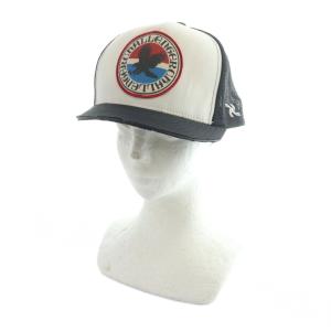 初期 キャップ 帽子 ロゴ メッシュ ワッペン カットオフ 黒 ブラック 白 ホワイト GY03 /MQ