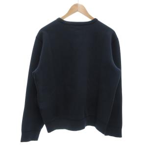 POLO RALPH LAUREN ダブルニット スウェットシャツ トレーナー 前V クルーネック ポニー刺繍 M 紺 ネイビー /GV GY03
