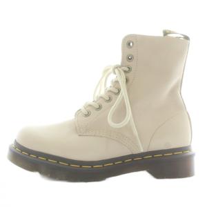 Dr.Martens 1460 PASCAL 8ホールブーツ ショート レザー レースアップ UK3 22?p ベージュ /XZ