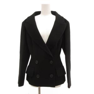 テーラードジャケット ちりめん 38 ブラック