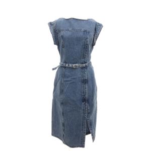 タグ付き Deconstructed Belted Denim Dress デニムワンピース ウォッシュ加工