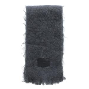 LOEWE マフラー モヘヤ ウール フリンジ グレー